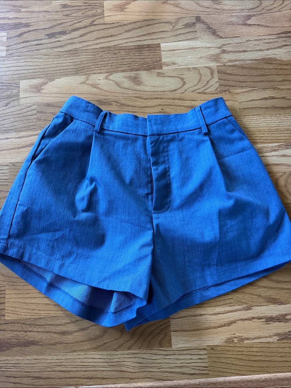 glam High-Waist Tailored Shorts in Royal Blue